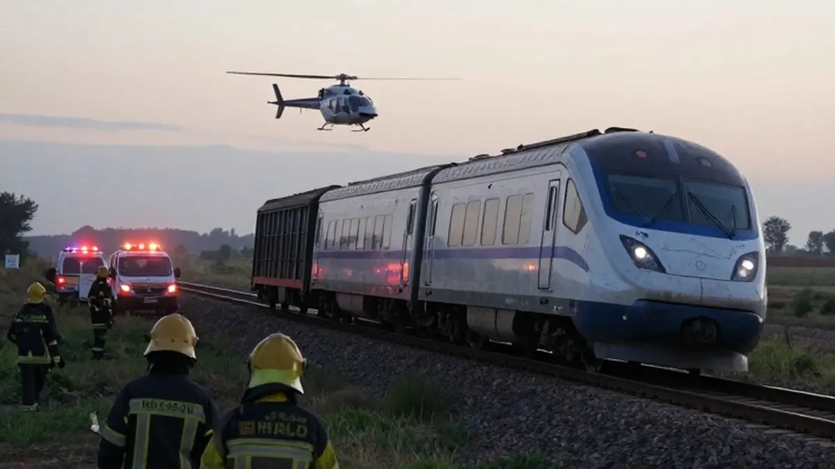 Illustration for: At Least 10 Dead After Two High-Speed Trains Collide in Central Spain