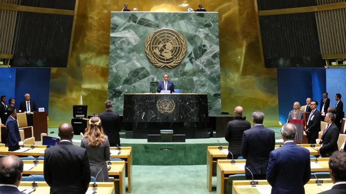 Illustration for: U.S. and Cuban Officials Clash in Shouting Match on UN General Assembly Floor