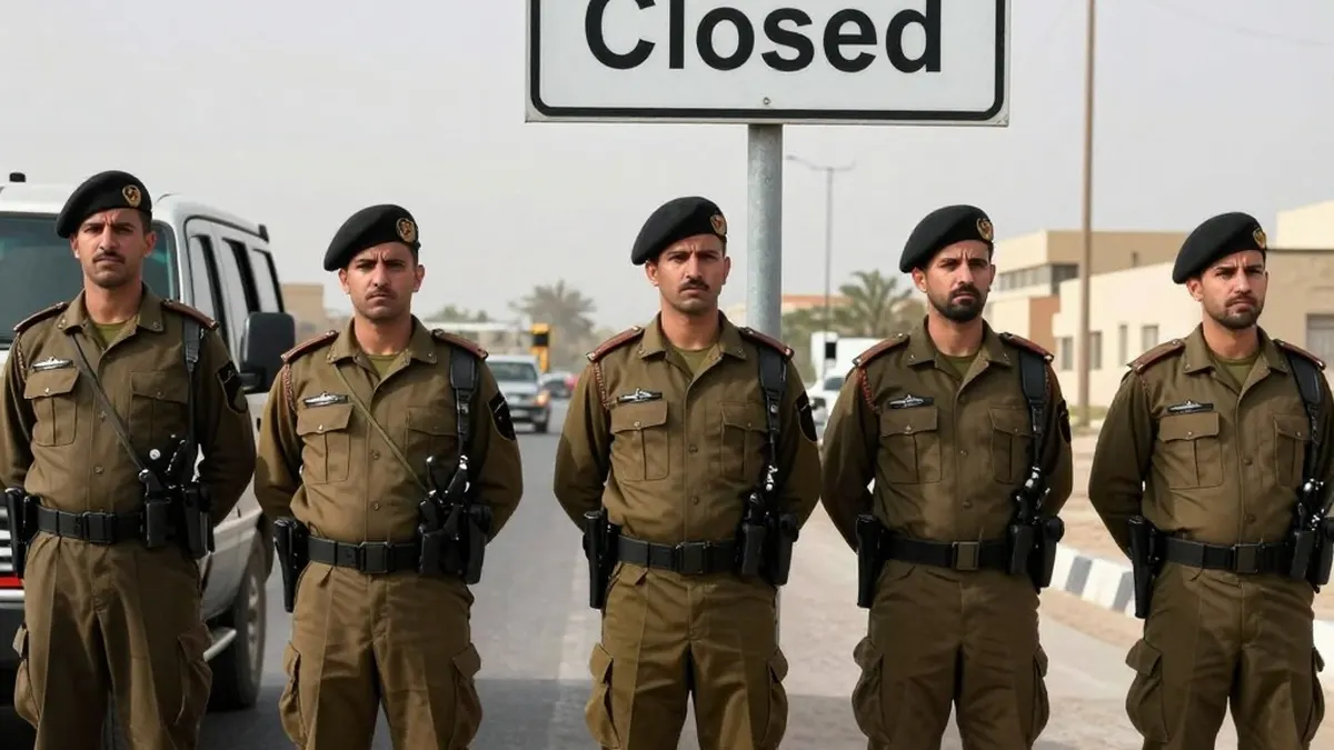 Illustration for: Iraq closes Iran crossings, shores up Jordan, Syria borders